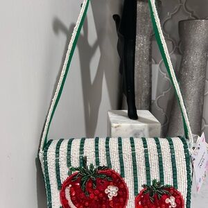 Handcrafted in India 
TikTok Vital Bag
Beaded Tomato Design Shoulder Bag
